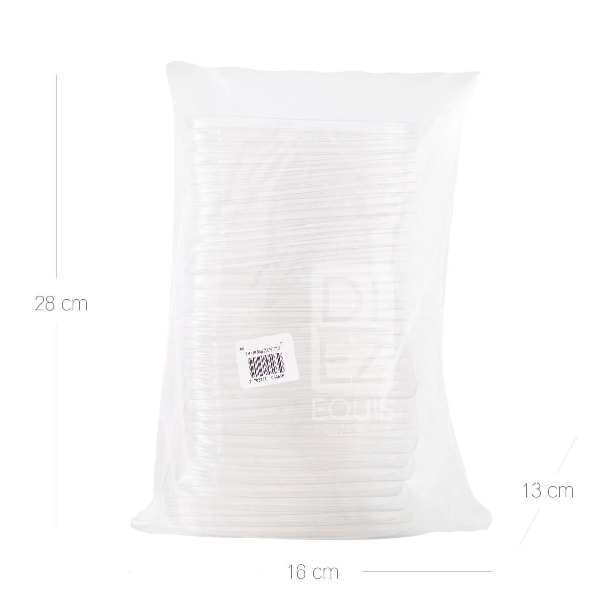 10X Tapa Para Base Rectangular Negro 250/500 Gr Pet x 50 Unid Paquete