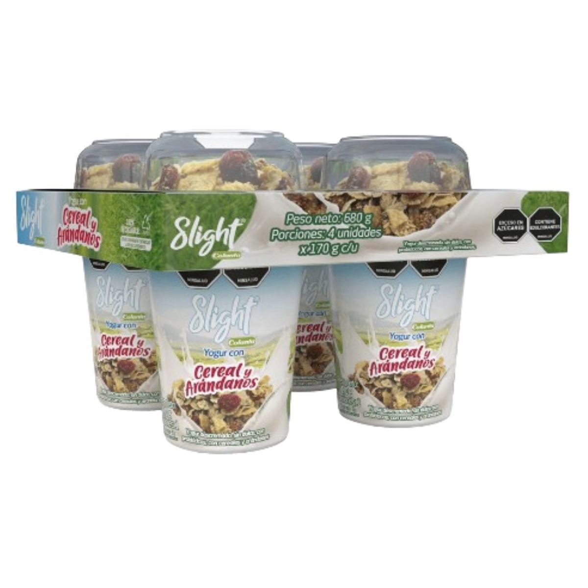 10X Yogurt Slight Con Cereal y Arándanos Colanta x 4 Und