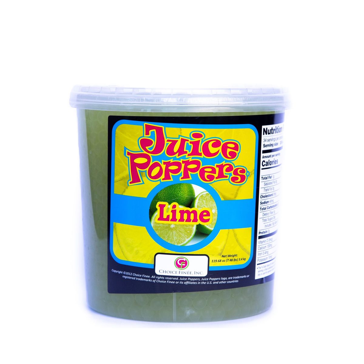 10X Perla Explosiva Lima Limón Juice Poppers x 3.400 Gr Balde