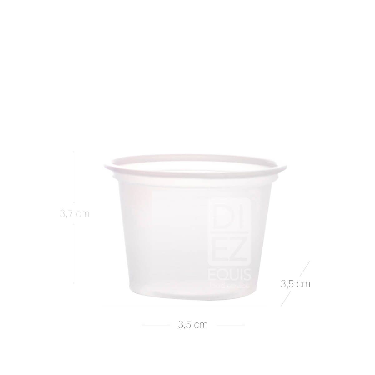 10X Copa Plástica Opal Con Tapa ProToGo x 2 Oz 25 Und