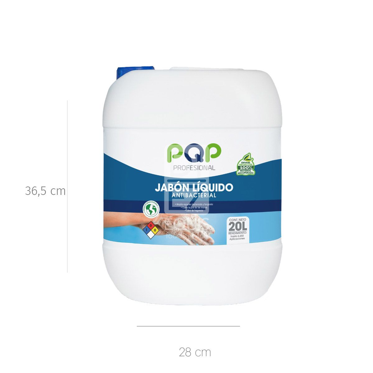 10X Jabón Liquido Antibacterial PQP Profesional x 20 Lt