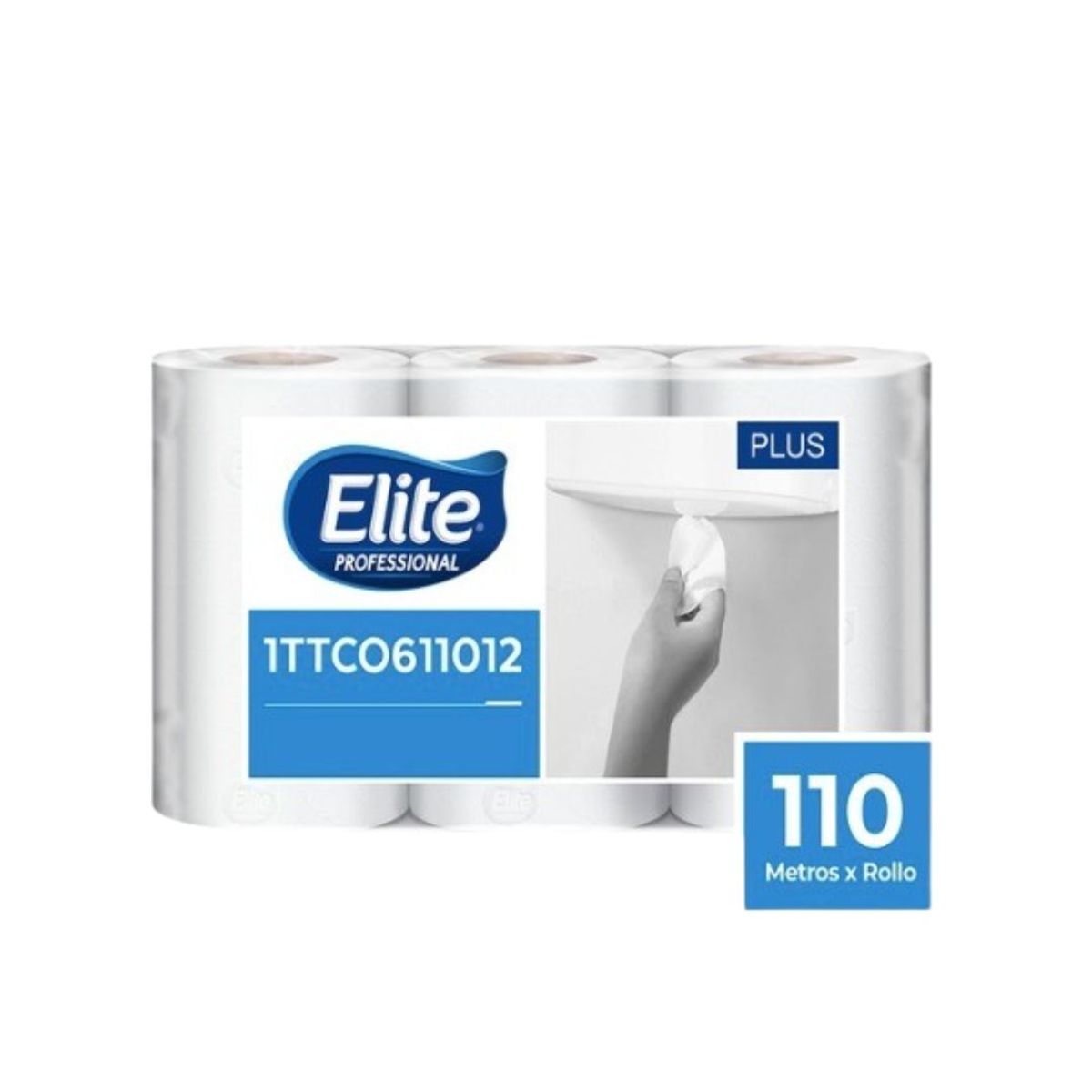 10X Toalla Mano Rollo Center Flow DH Blanca Elite 611012 Cj x 3 x 110mts