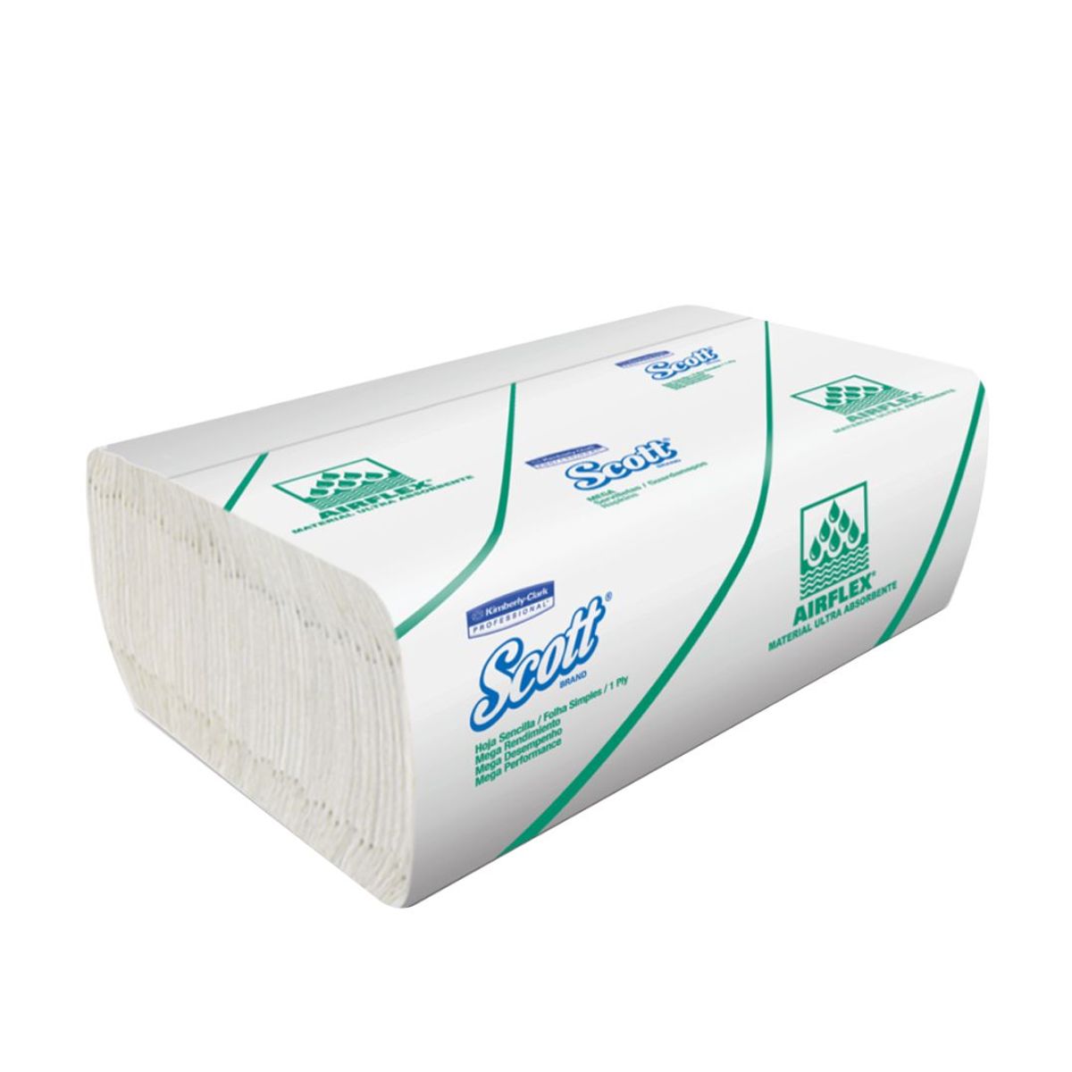 10X Servilleta Airflex Scott Mega Blanca 9703 x 200 Und x 15 Paq