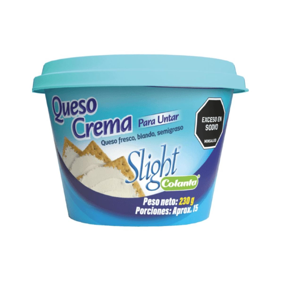 10X Queso Crema Slight Colanta x 230 G Tarro