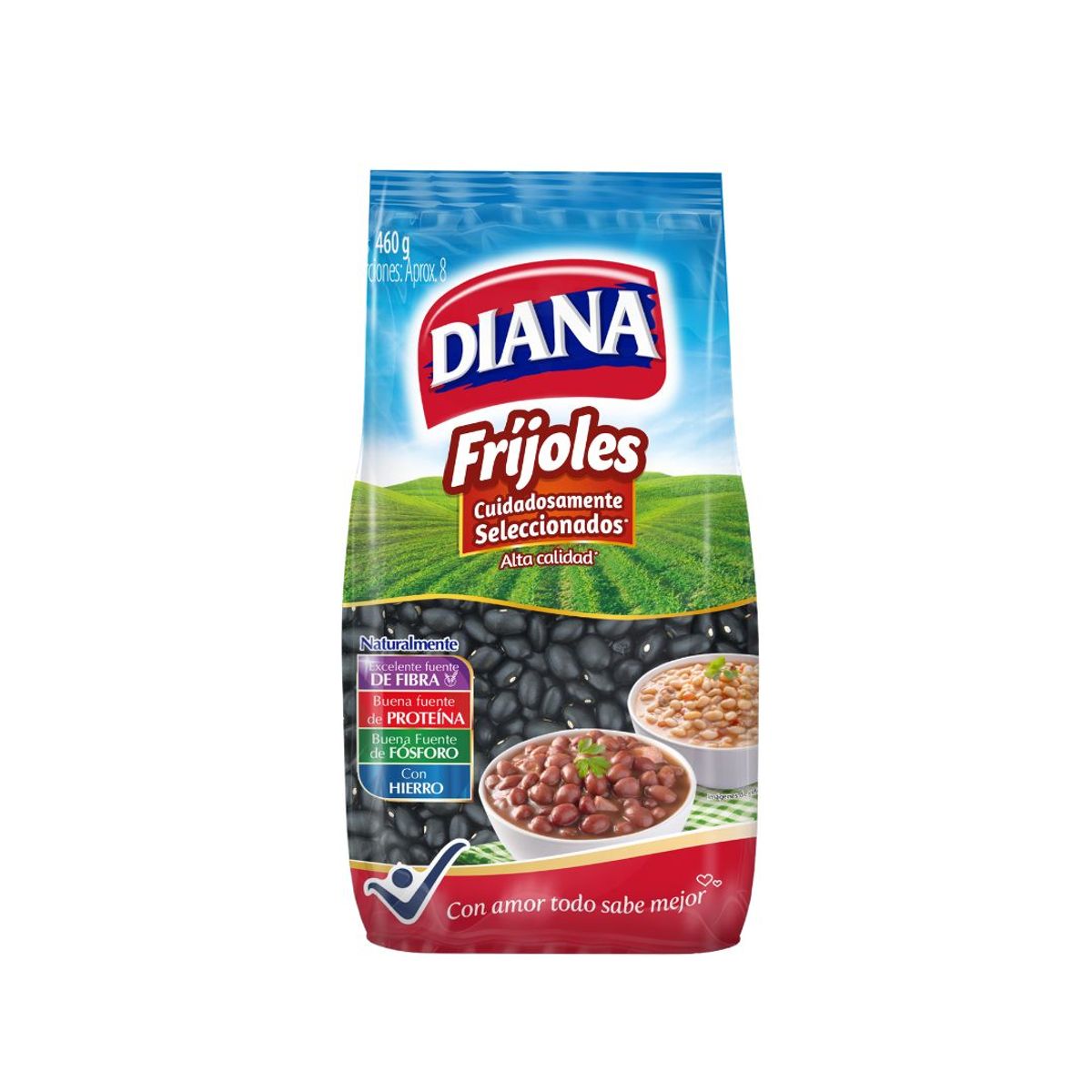 10X Frijol Caraota Diana x 460 Gramos Bolsa