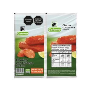 Chorizo Ternera Colanta x 50 Und Paquete - Paquete