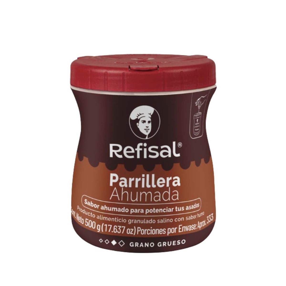 10X Sal Parrillera Ahumada Salero Refisal x 500 Gr