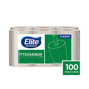 Toalla Mano Rollo Center Flow TH Natural Elite 340629 Cj x 6 x 100mts - Caja