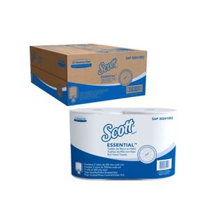 Toalla Mano Rollo Blanco Flujo Central Scott Essential 1002 x 200 Mts x 6 Rollos - Caja