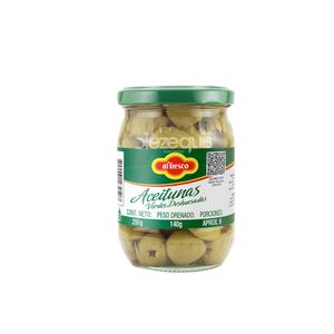 Aceituna Verde Deshuesada Alfresco Frasco x 250 Gr - Unidad