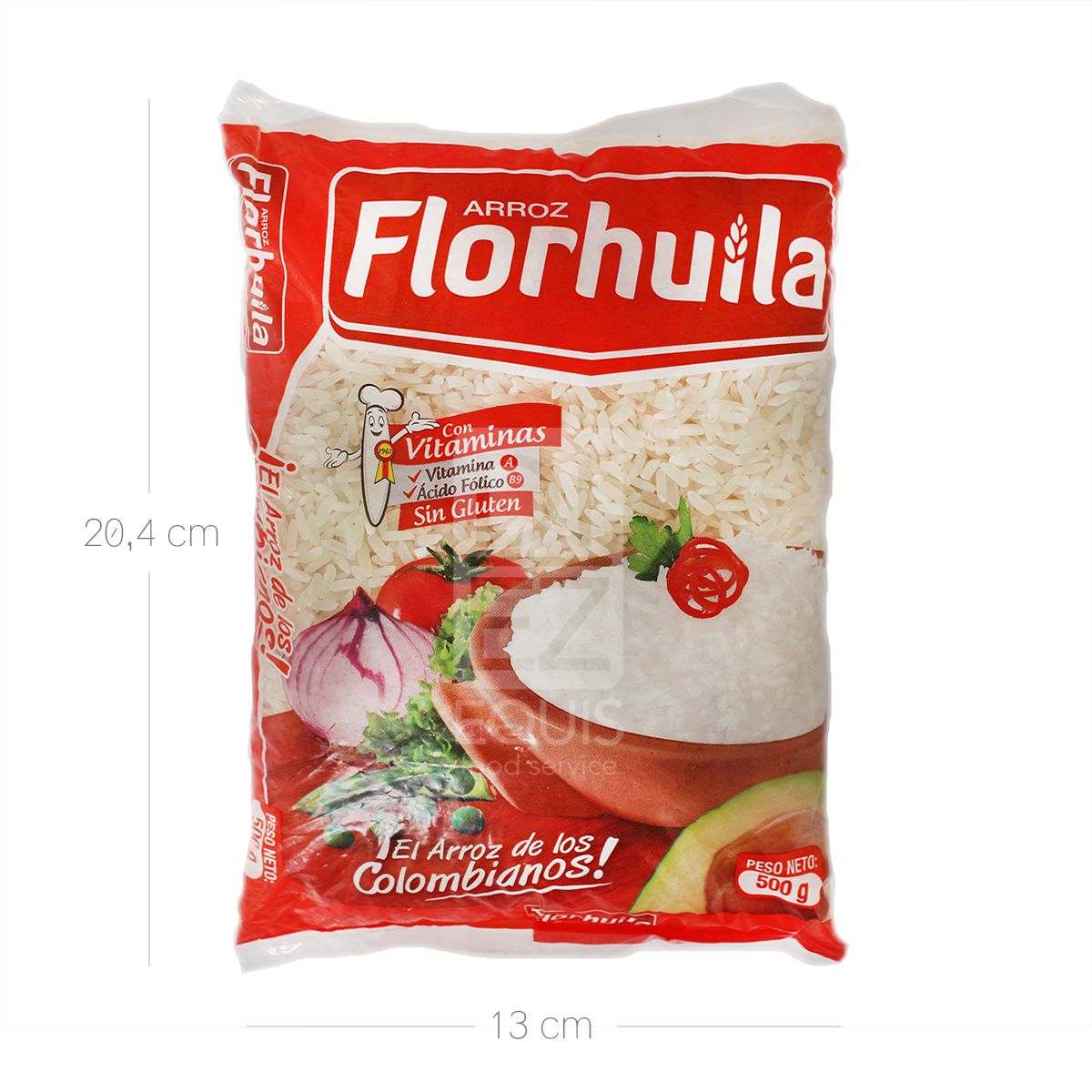 10X Arroz Florhuila Bolsa x 500 Gr