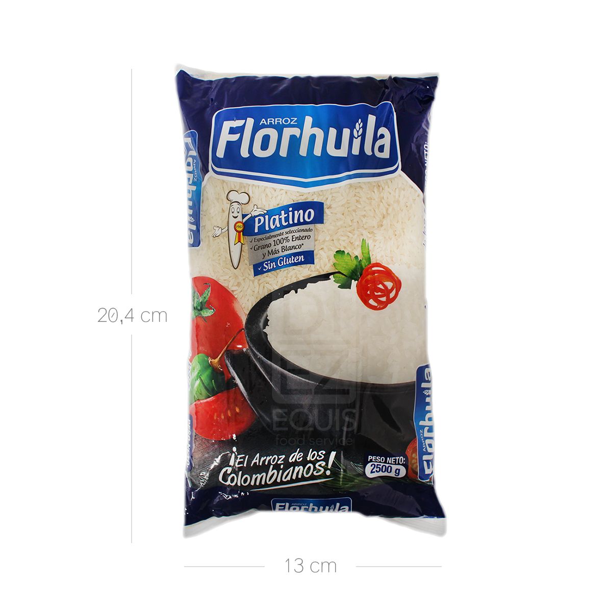 10X Arroz Florhuila Platino Bolsa x 2500 Gr