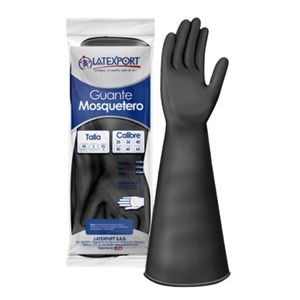 Guante Mosquetero Negro Calibre 35 Latexport Talla 9 Par - Paquete