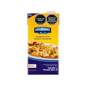 Aderezo Queso De Cheddar Cremosito Hellmanns x 1000 Gr Cajita - Unidad