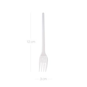 Tenedor Desechable Clean Touch Blanco Tami x 100 Und - Paquete