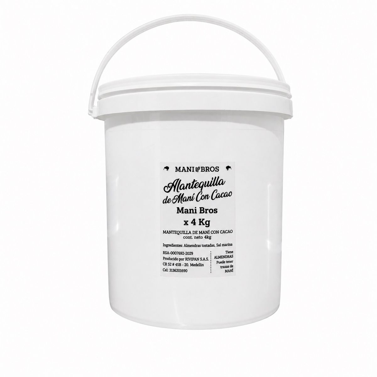 10X Mantequilla de Maní Con Cacao Mani Brosx 4 Kg