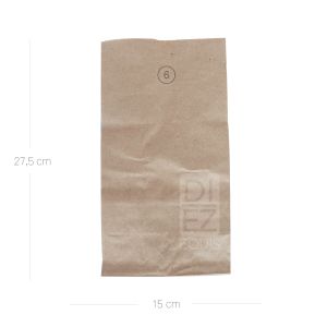 Bolsa  Kraft # 6 x 100 Und - Paquete