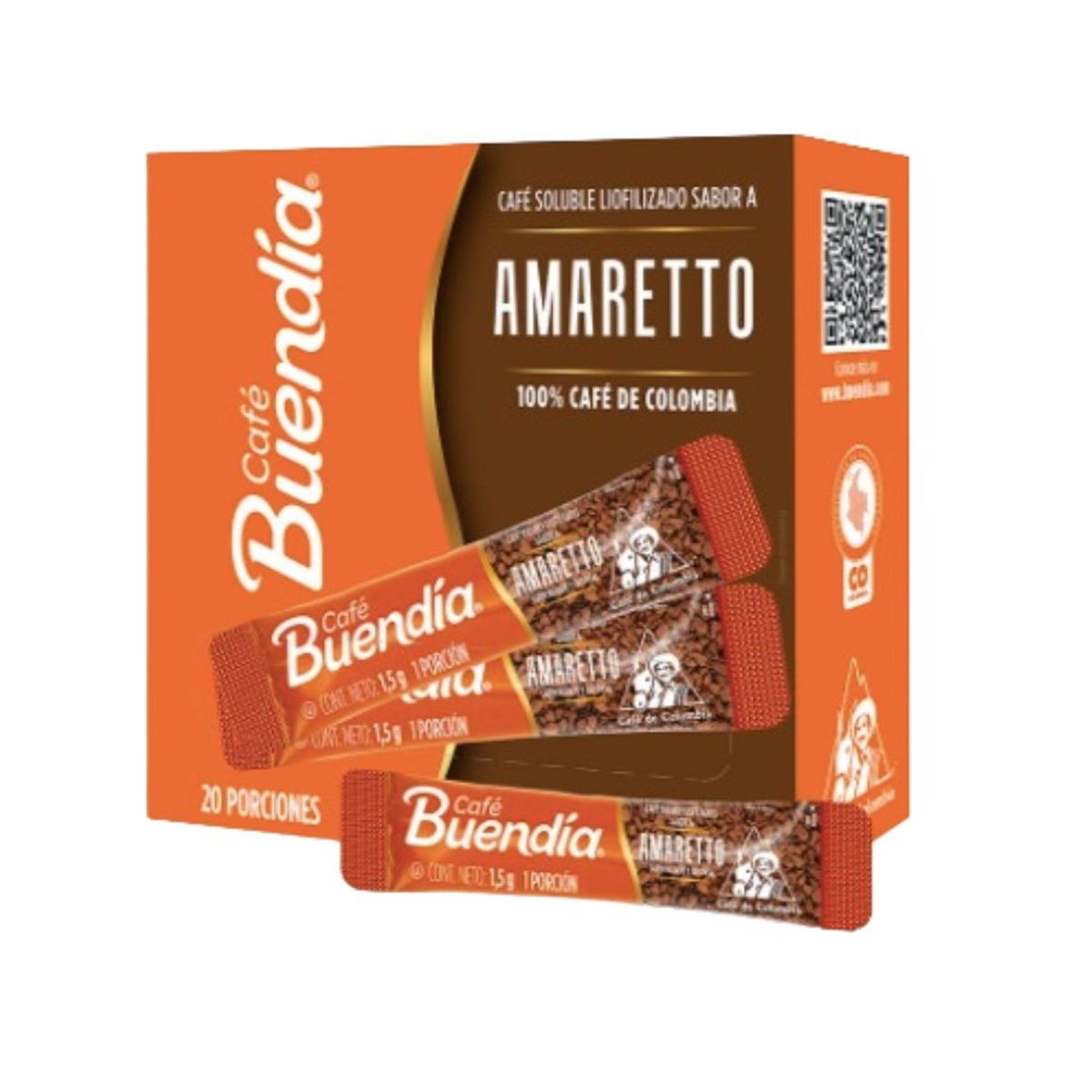 10X Café BuenDía Amaretto Display x 20 Und