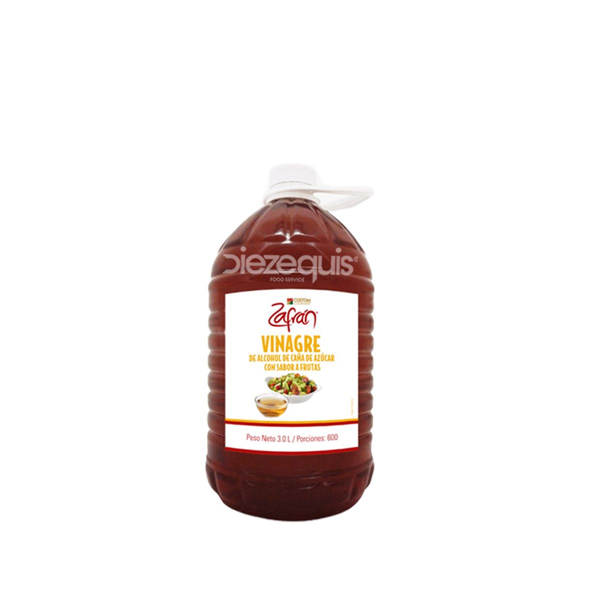 10X Vinagre De Alcohol De Caña De Azucar Sabor A Frutas Zafrán x 3000 ML