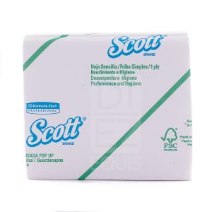 Servilleta Scott Económica Pop Up Airflex Blanca 9601 x 120 Und x 30 Paq - Caja