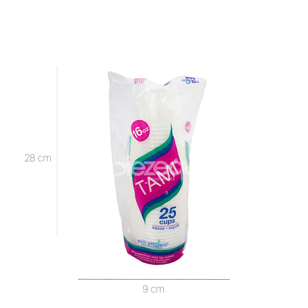 10X Vaso Desechable Opal Tami 16 Oz x 25 Unds