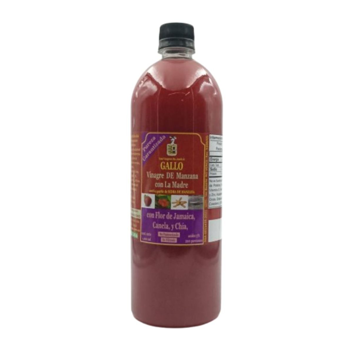 10X Vinagre De Manzana con Flor Jamaica Canela y Chia Gallo x 1000 Ml