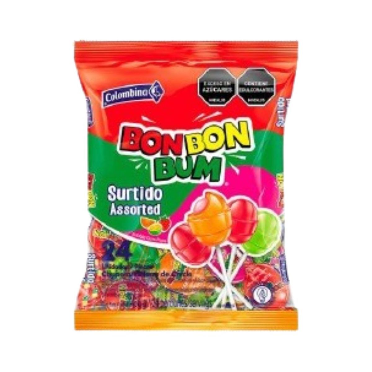 10X Bon Bon Bum Surtido Tropical Caja x 15 Paquetes
