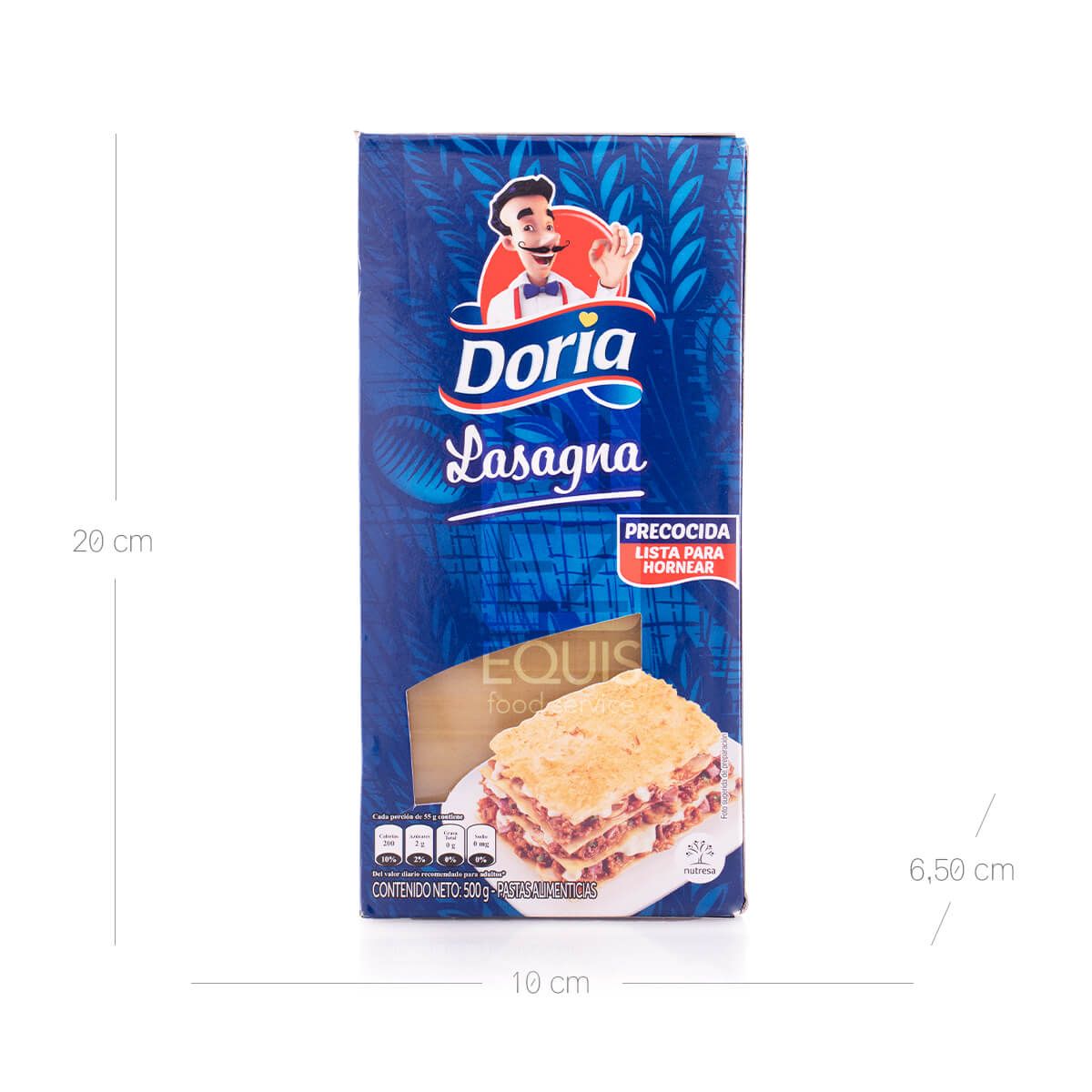 10X Pasta Lasaña Precocida Doria x 400 Gr Cajita