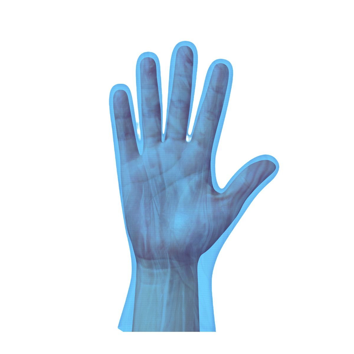 10X Guante Manipulación Alimentos Polietileno 100 Und Bolsa Dispensadora