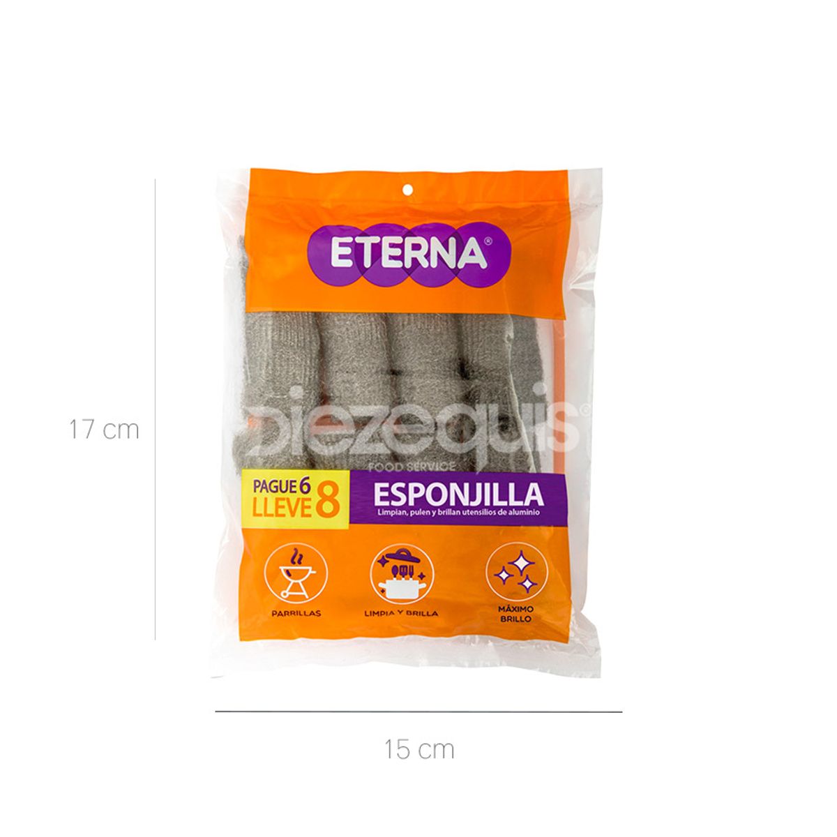 10X Esponjilla De Brillo Eterna x 6 Und
