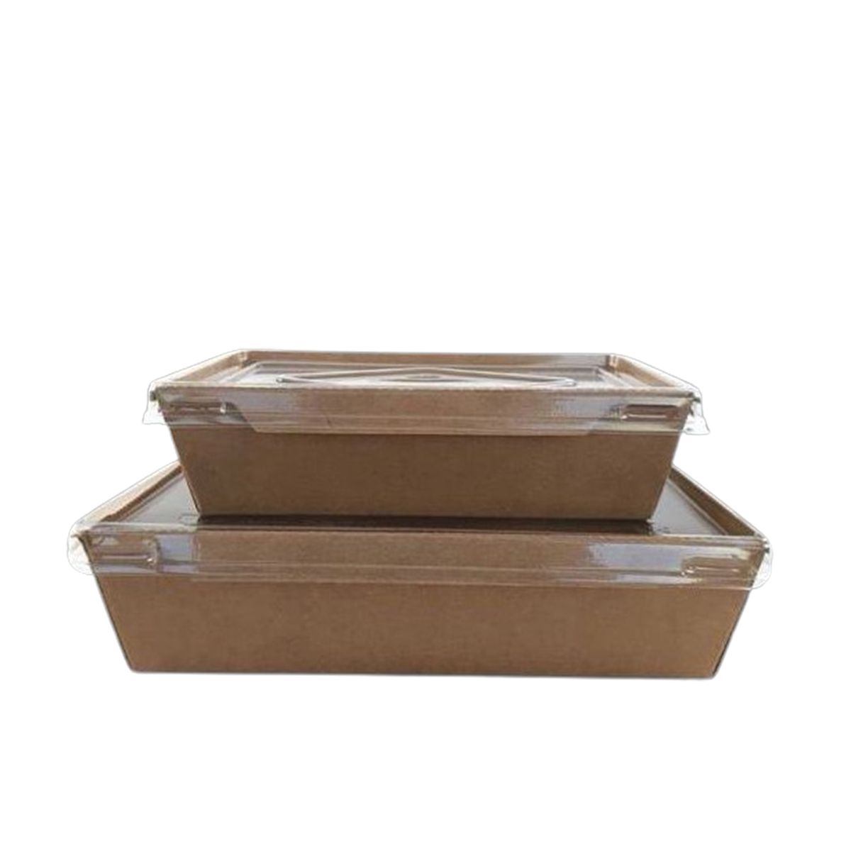 10X Caja Kraft + Tapa Pet x 1200 Ml x 50 Und