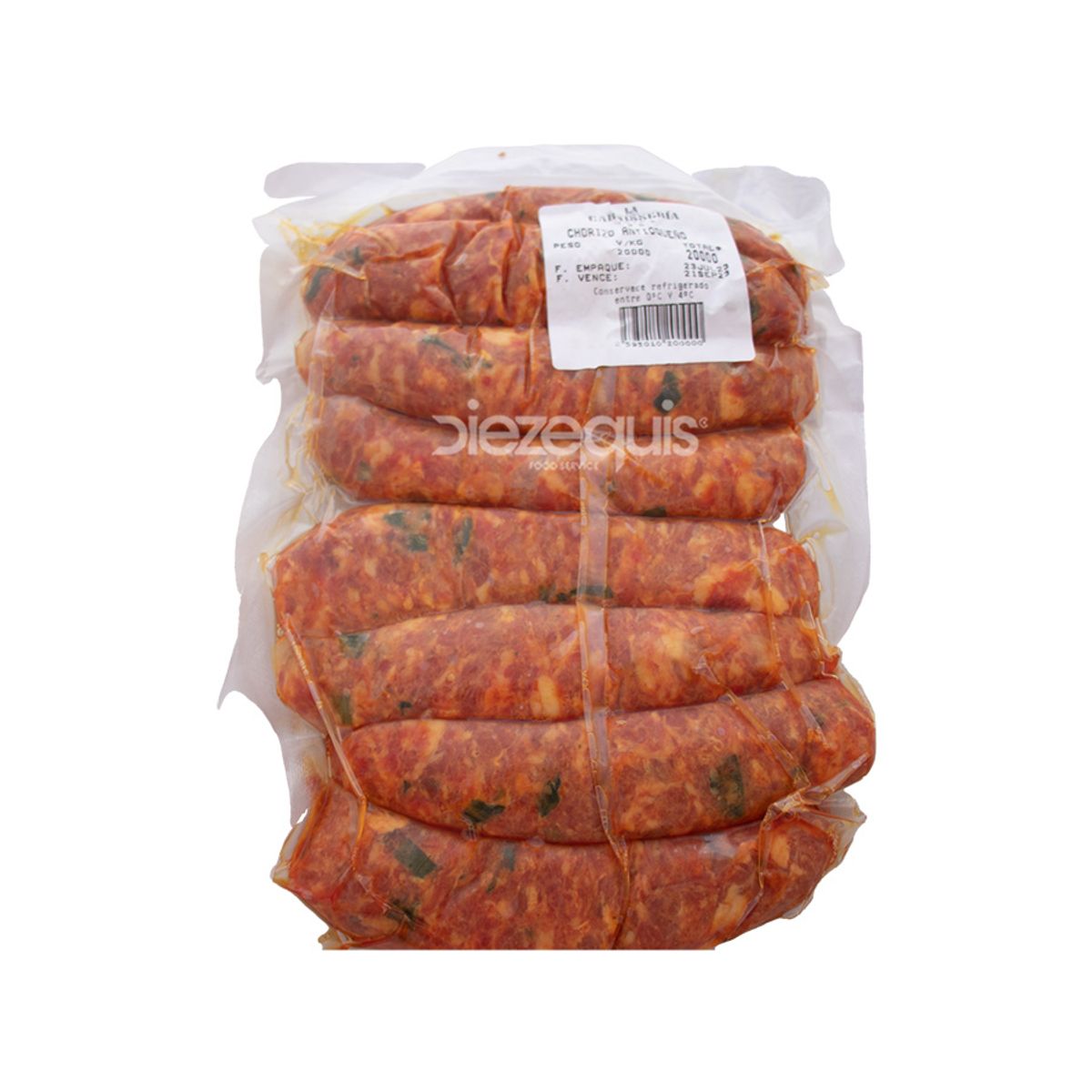 10X Chorizo Antioqueño La Carnisseria x 8 Unidades