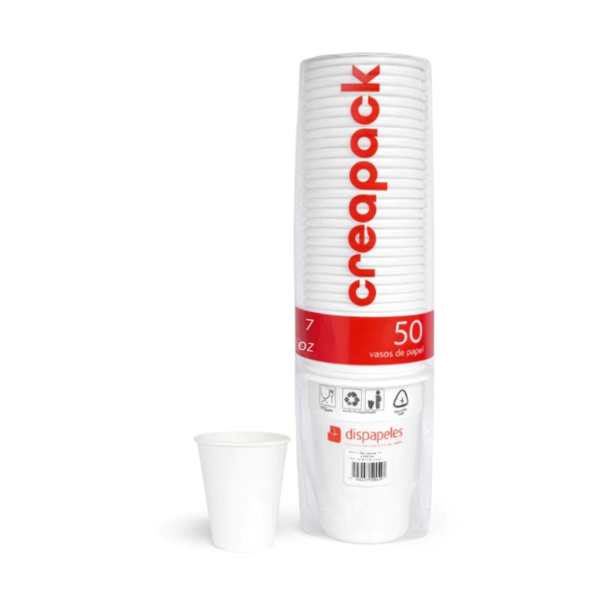 10X Vaso Creapack Bebidas Calientes 7 Oz x 50 und