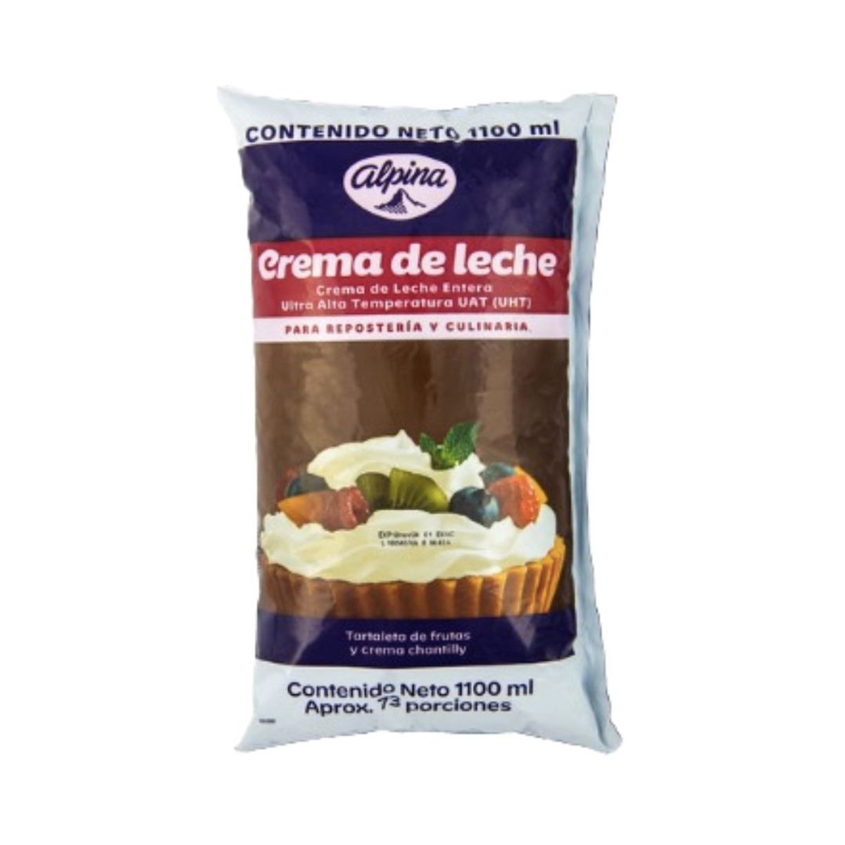 10X Crema De Leche Alpina Bolsa x 1100 Ml