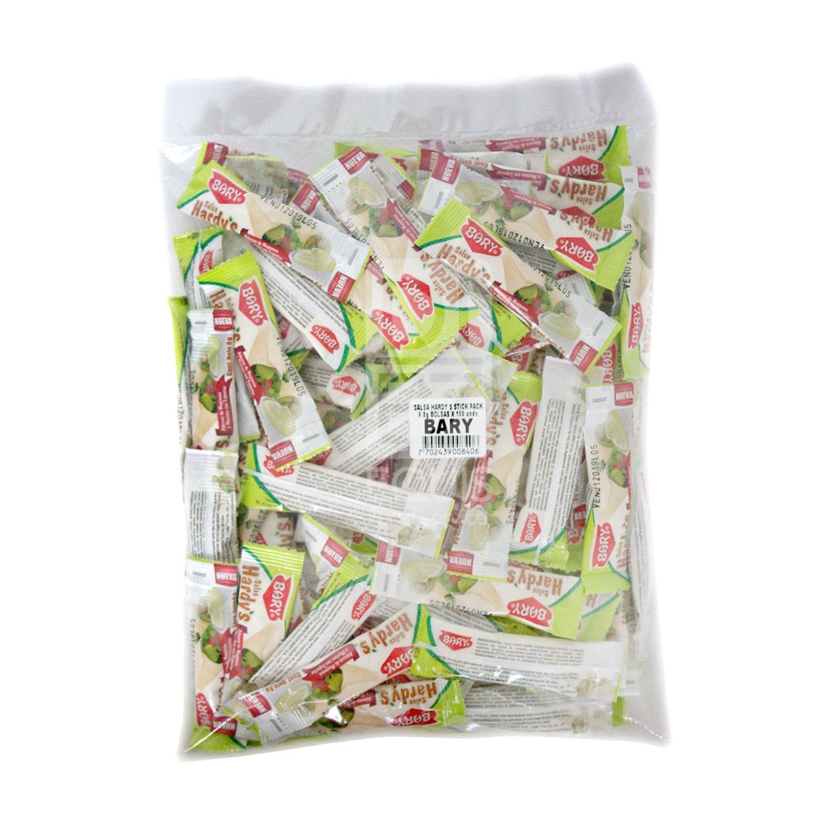 10X Salsa Hardys Bary Sachet x 8 Gr Bolsa 100 Und