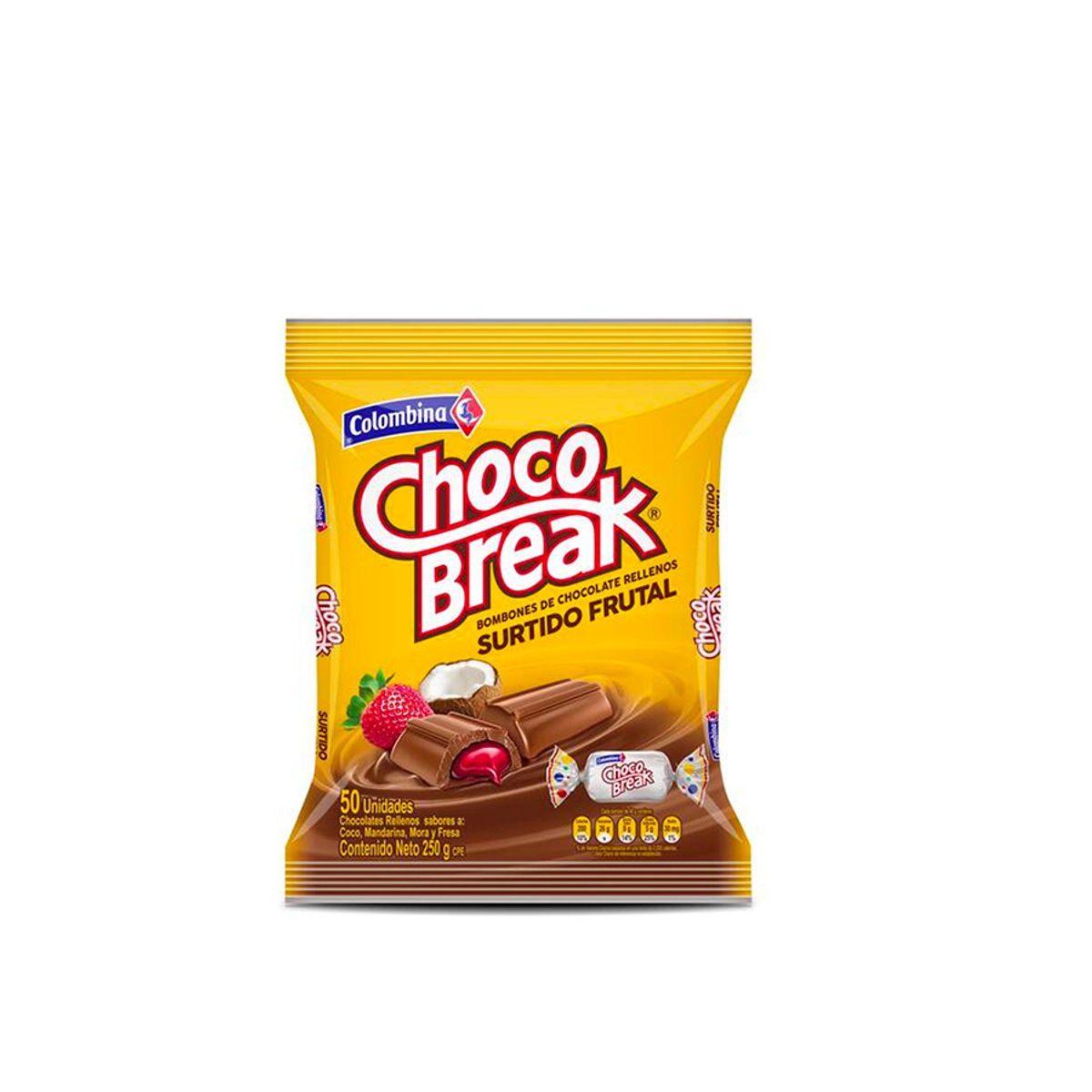 10X Choco Break Tradicional Colombina x 5 Gr x 50 Unds