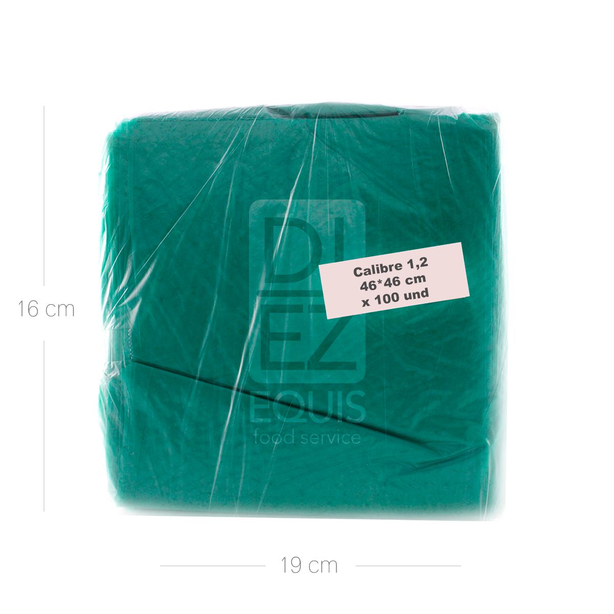 10X Bolsa Basura Verde 46 x 46 Cm x 100 Und Rollo