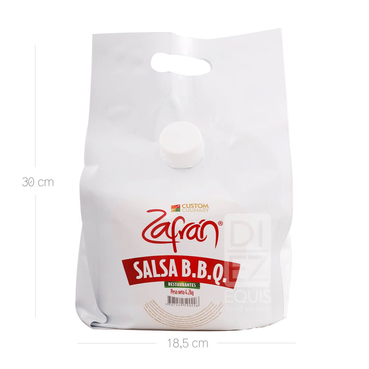 10X Salsa BBQ Zafrán Restaurante x 4200 Gr Bolsa Master Bag
