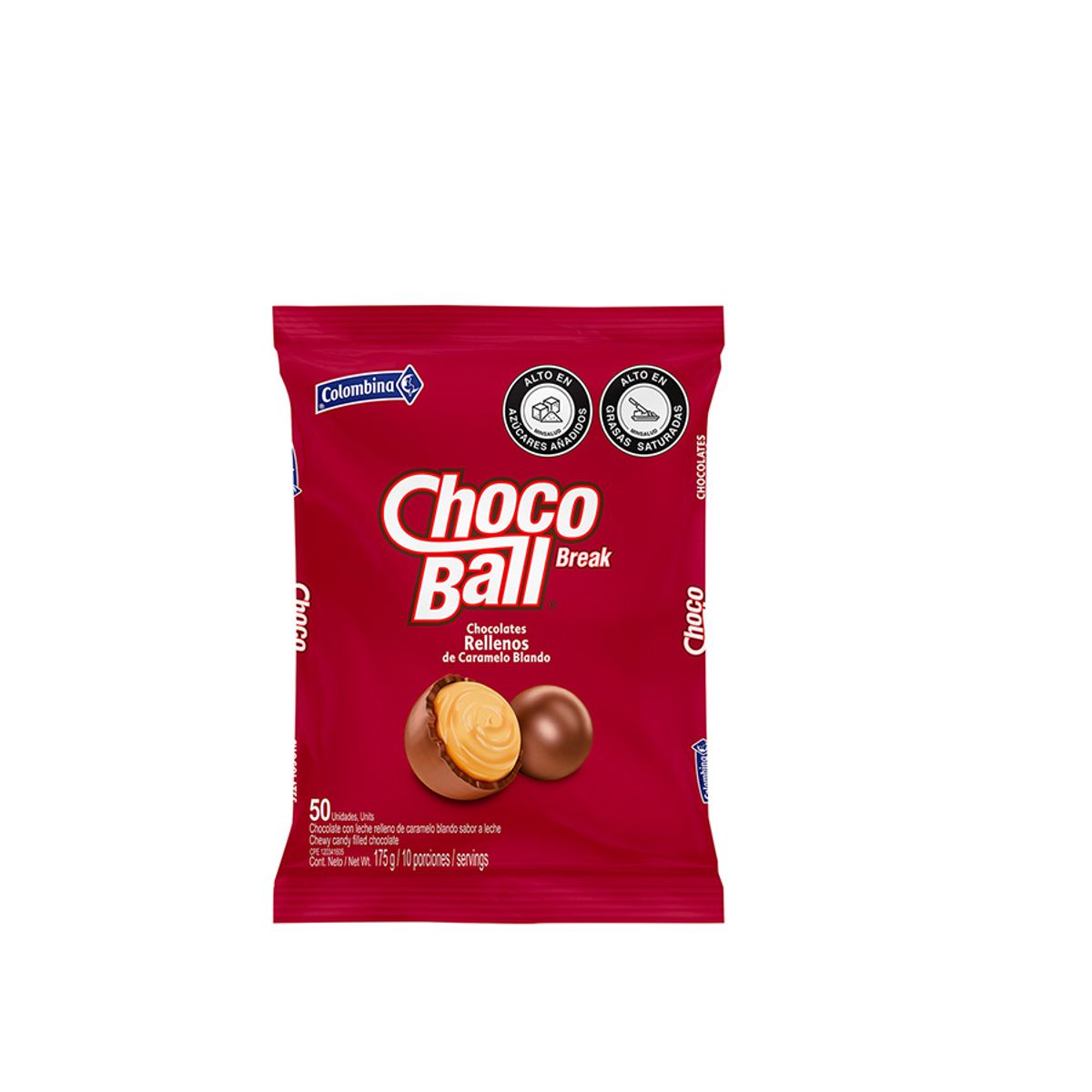 10X Choco Break Ball Colombina x 3.5 Gr x 50 Unds