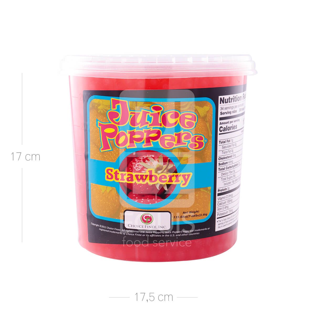 10X Perla Explosiva Fresa Juice Poppers x 3.400 Gr Balde