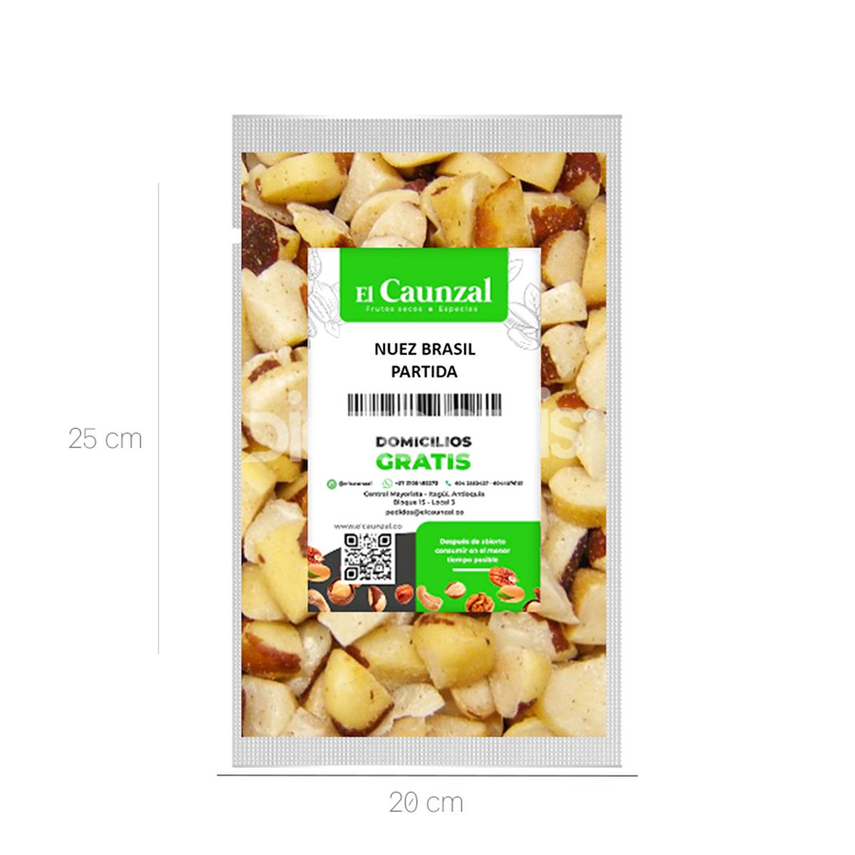 10X Nuez Brasil El Caunzal x 500 Gr Bolsa