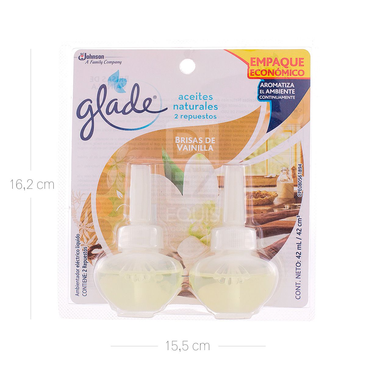 10X Ambientador Glade Aceites Naturales Surtidos x 42 Ml Repuesto x 2