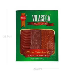 Madurado Mix (Lomo Salami Pepperoni) Vilaseca x 120 Gr Caja - Paquete