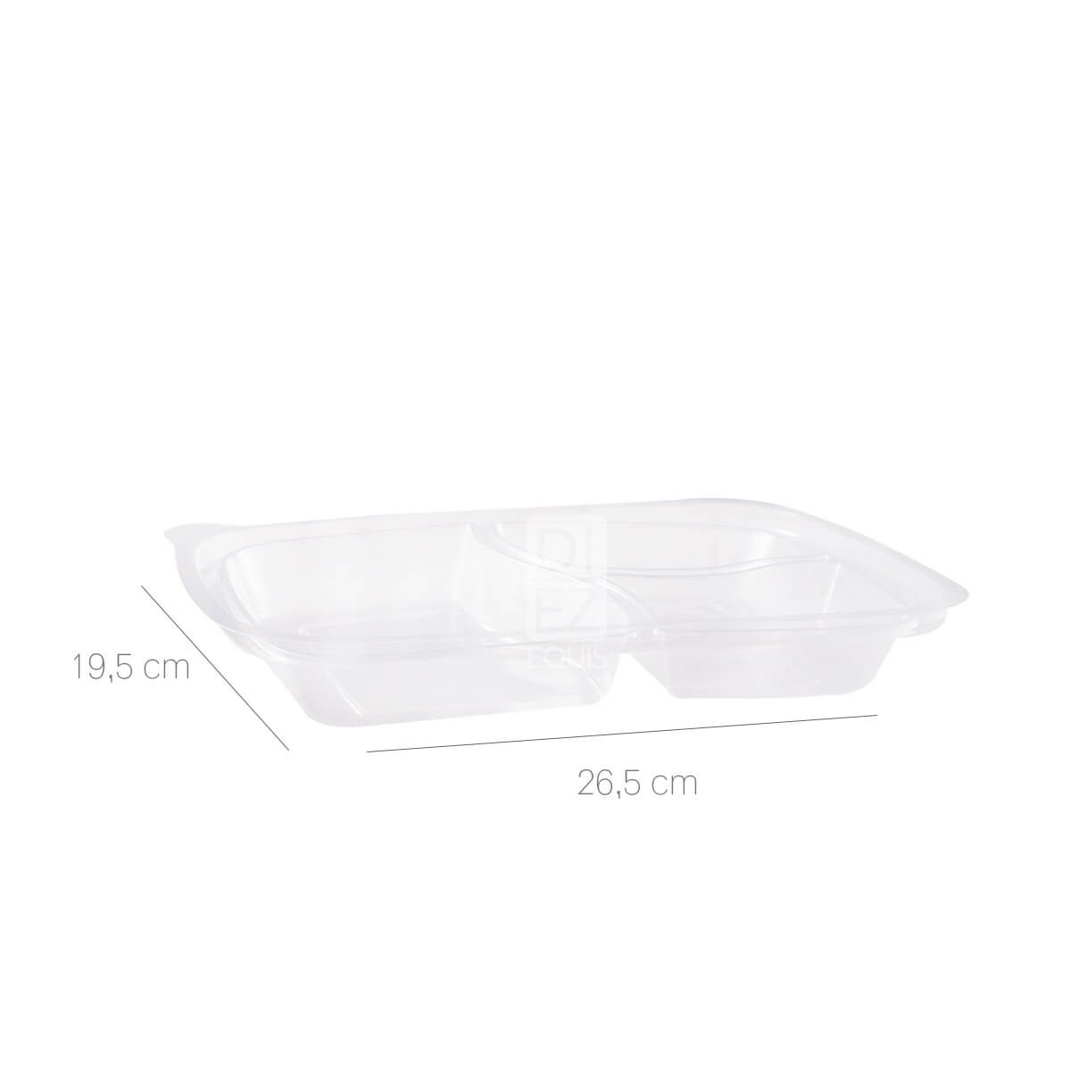 10X Tapa de Plato Plástico 3 División x 100 Unid CAJA