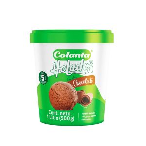 Helado Colanta De Chocolate x 1 Litros Neto 500 Gr - Unidad