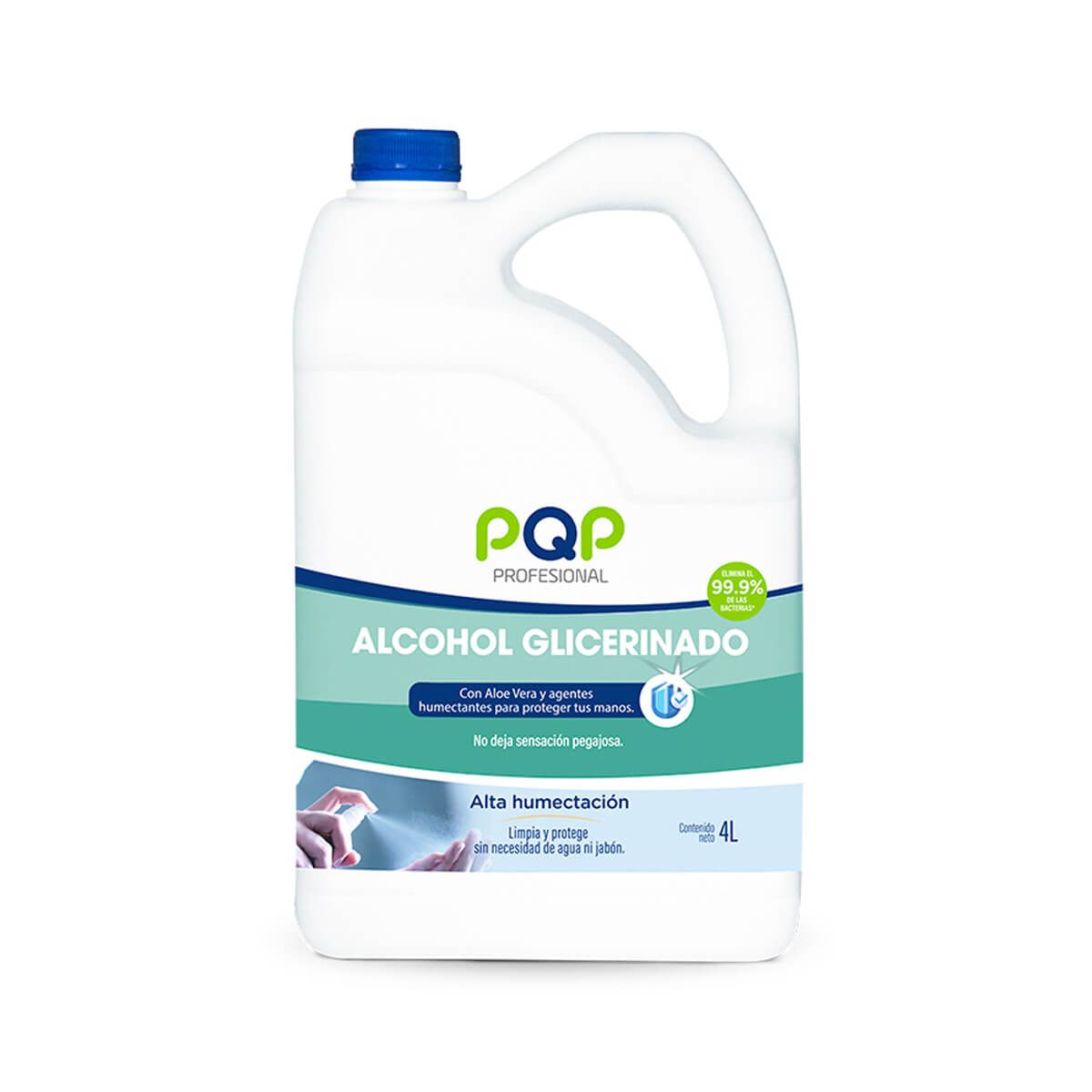 10X Desinfectante Alcohol Glicerinado PQP x 4 Litros Galón