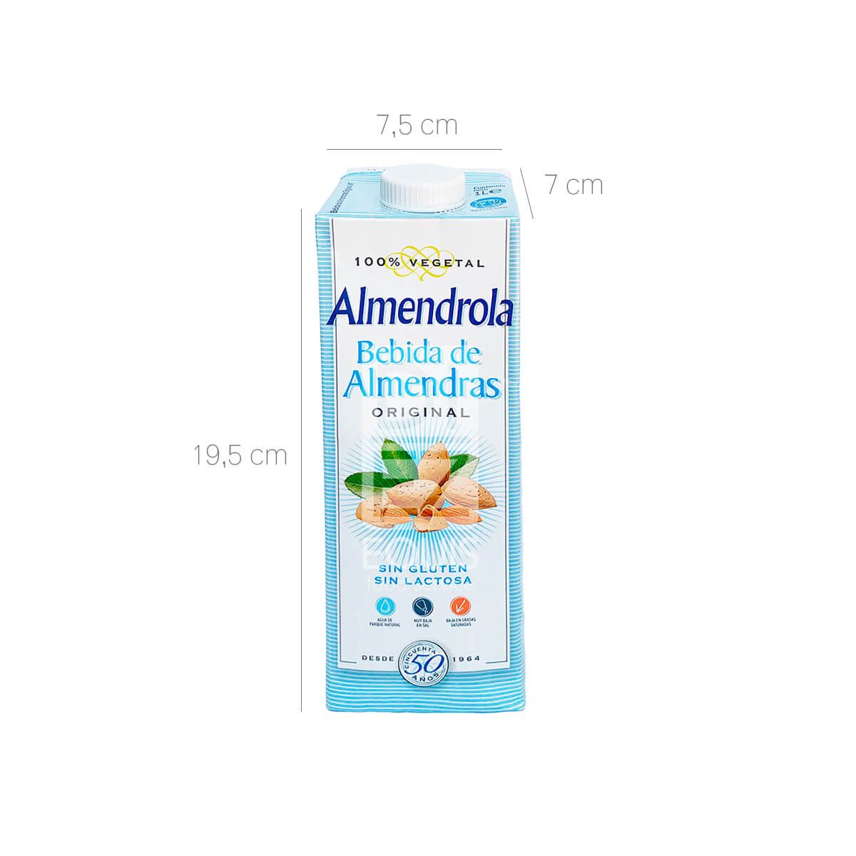 10X Leche de Almendras Original Almendrola x 1000 Ml Tetrapack