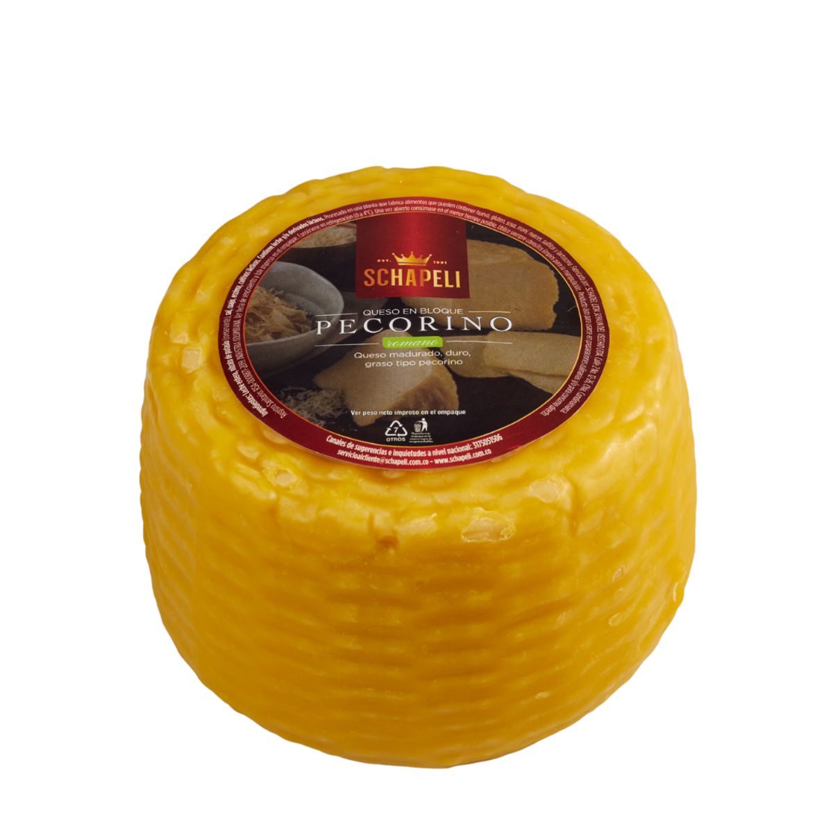 10X Queso Pecorino Romano Rueda Schapeli  x 3 Kg (Parafina)