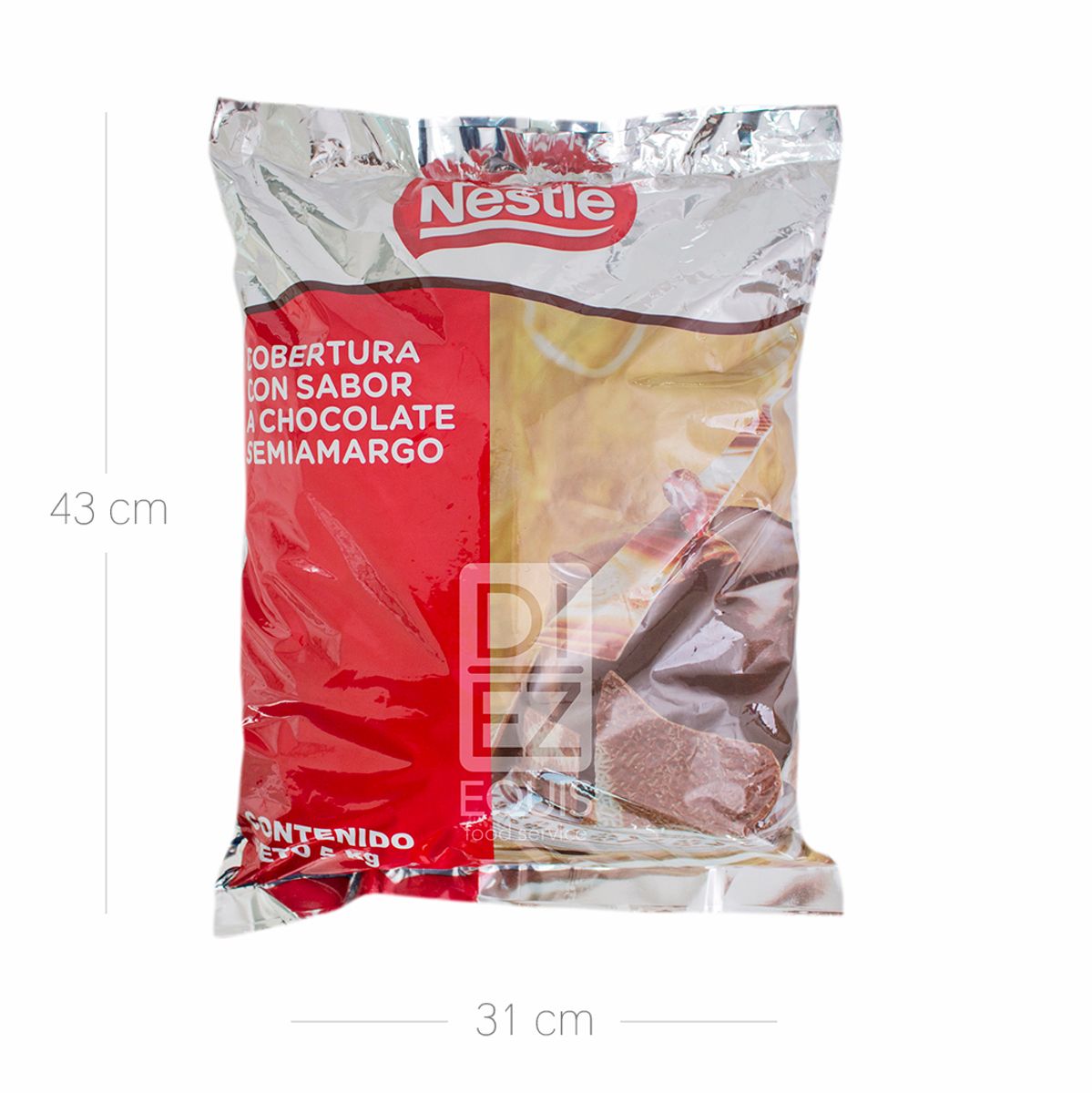 10X Cobertura Chocolate Semiamarga Trocitos Nestle x 5000 Gr