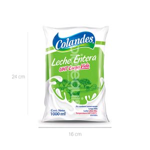 Leche Entera UHT Colandes x 1000 Ml Bolsa - Bolsa